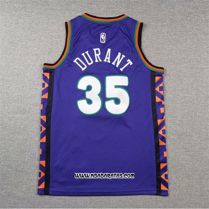 Camiseta Nino Phoenix Suns Kevin Durant #35 Ciudad 2024-25 Violeta